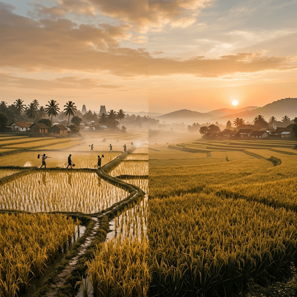 Rice paddy fields